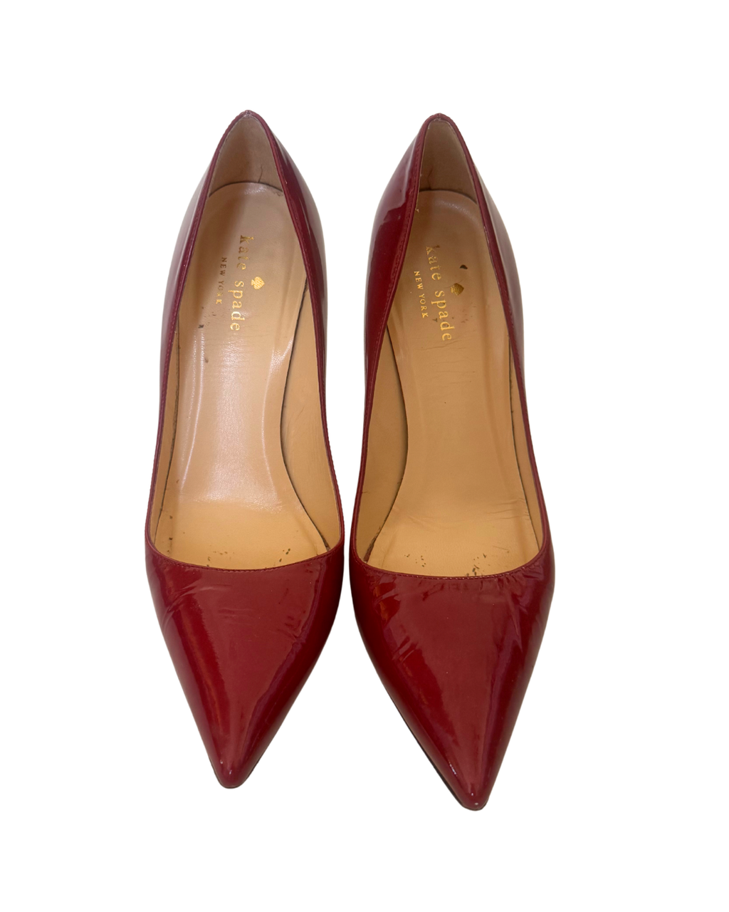 Kate Spade Cherry Red Patent Leather Pointed-Toe Heels – Size 7