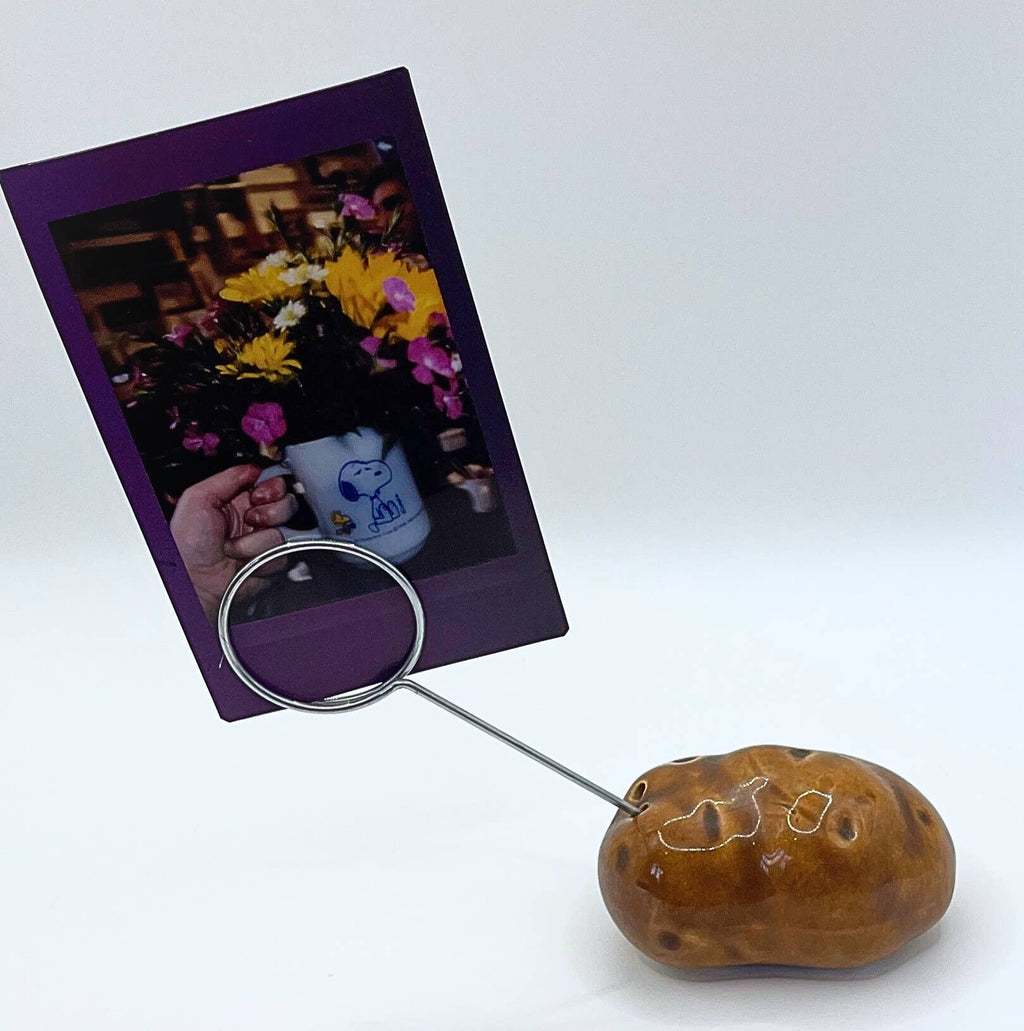 Mystery Vintage Salt + Pepper Shaker Photo Holder Clip