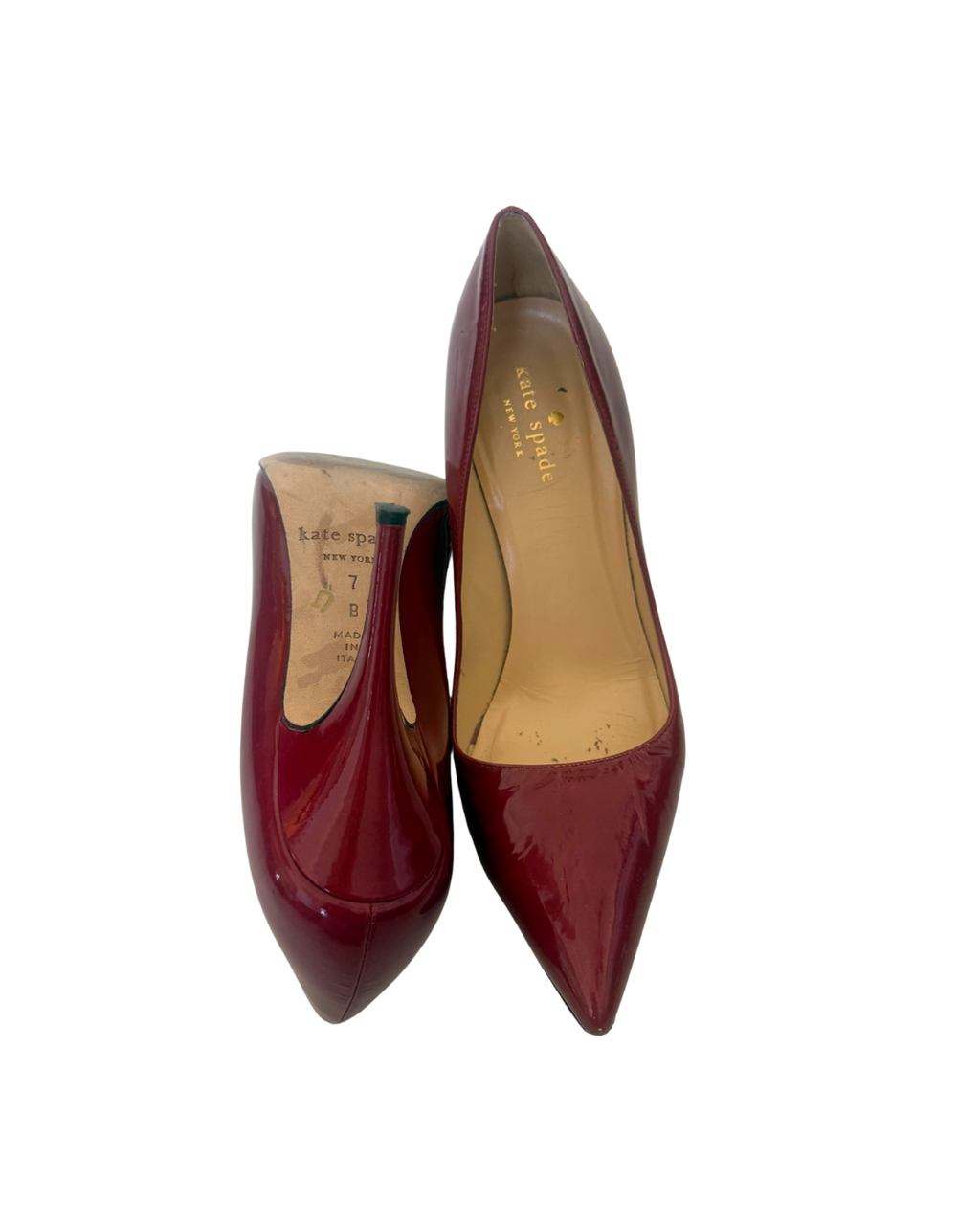 Kate Spade Cherry Red Patent Leather Pointed-Toe Heels – Size 7