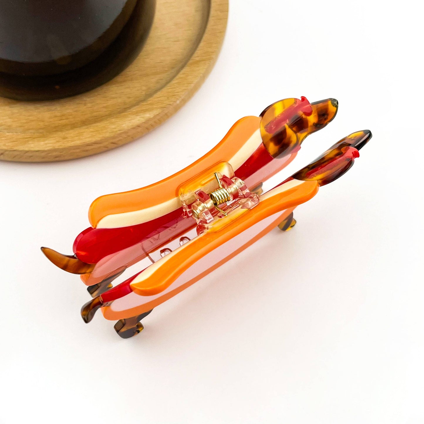 Dachshund Hot Dog Hair Claw Clip