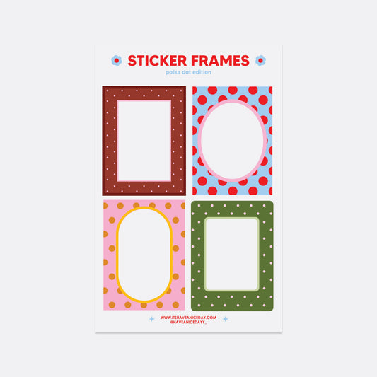 Sticker Frames: Polka Dot Edition