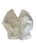 Y2K White Faux Fur Shaggy Jacket – Oversized Bratz-Inspired Coat