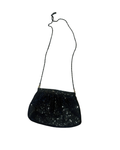 Vintage Y2K Shiny Black Metal Chain Shoulder Bag