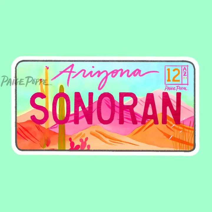 "Sonoran License Plate" Diecut Sticker