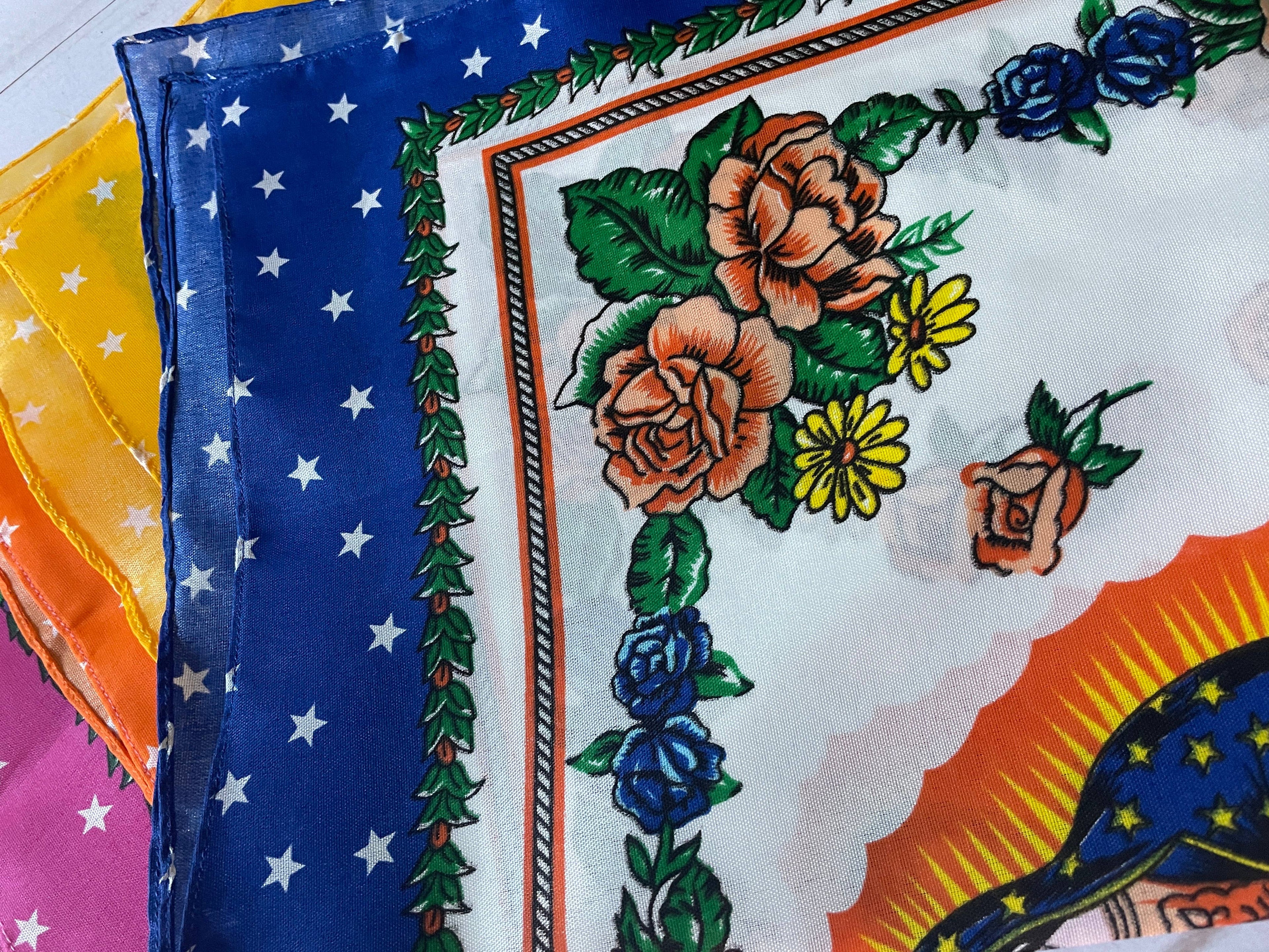 Virgen de Guadalupe Colorful "Paliacate" Scarf Bandana