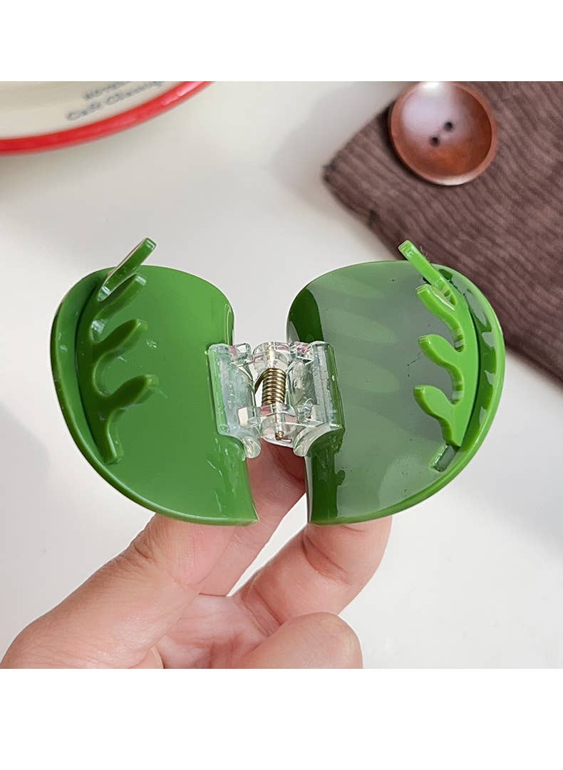 Oversized Button Hair Claw Clip