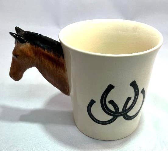Lucky Horseshoe Horse Mug