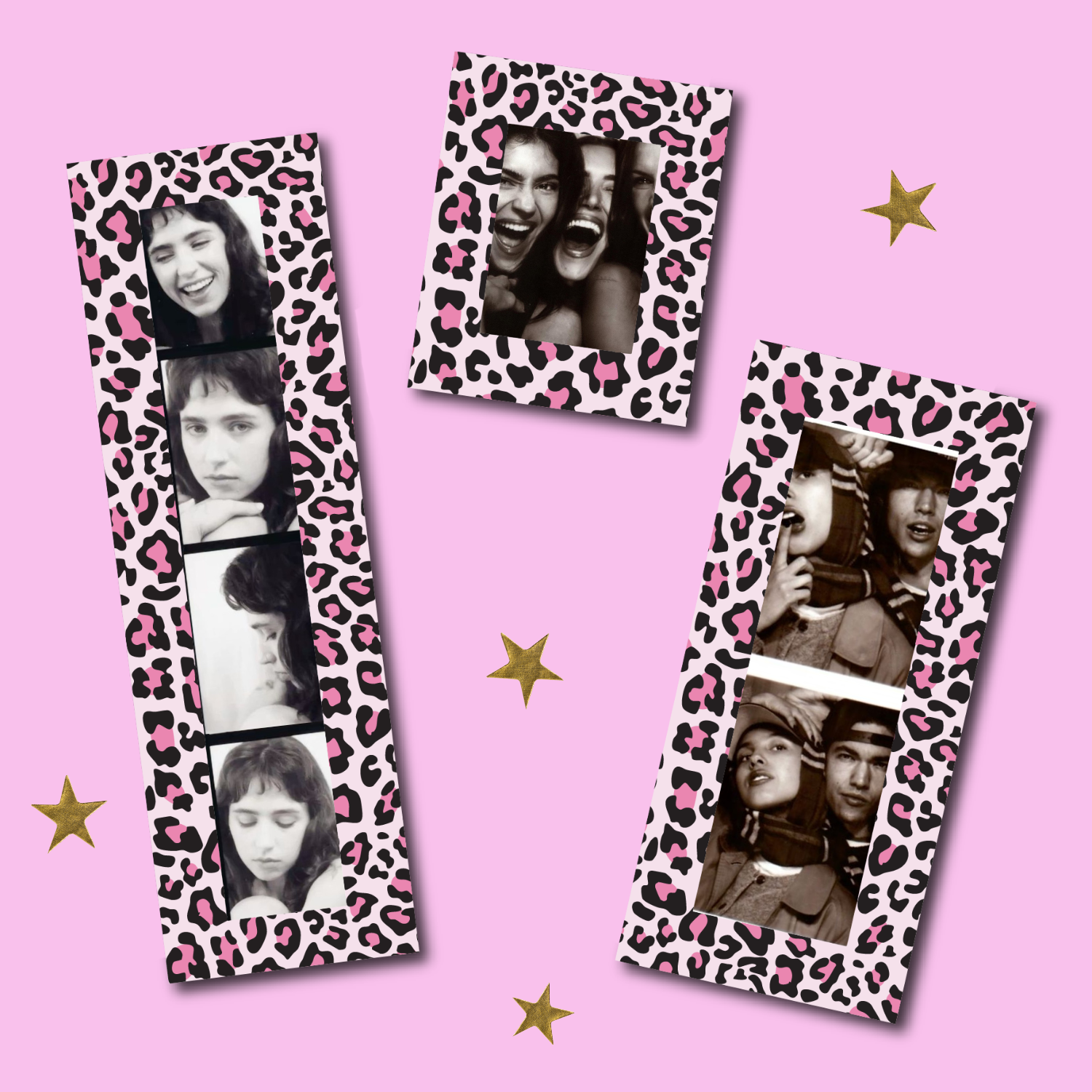"CHEETAH CHIC" Photo Strip Magnet Frame