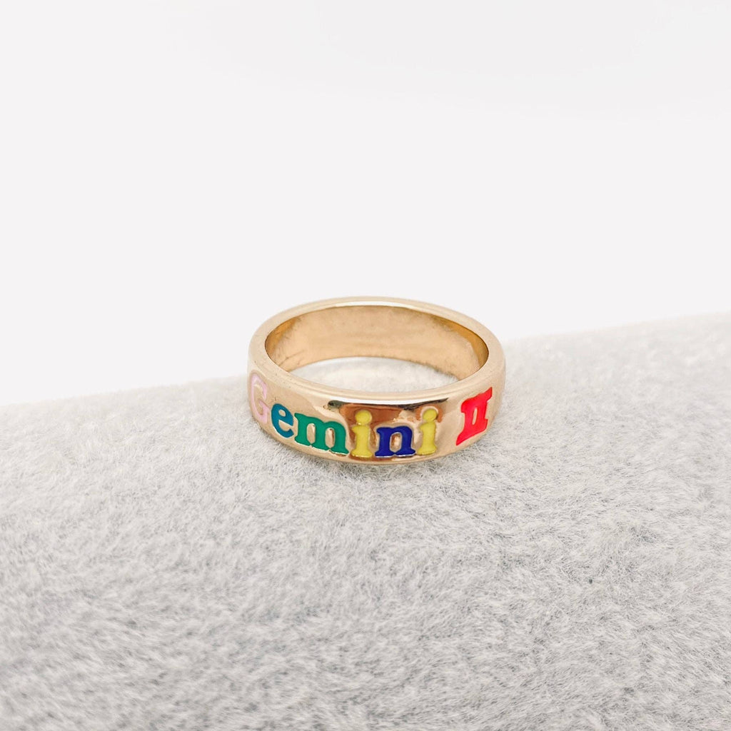 Enamel Zodiac Ring