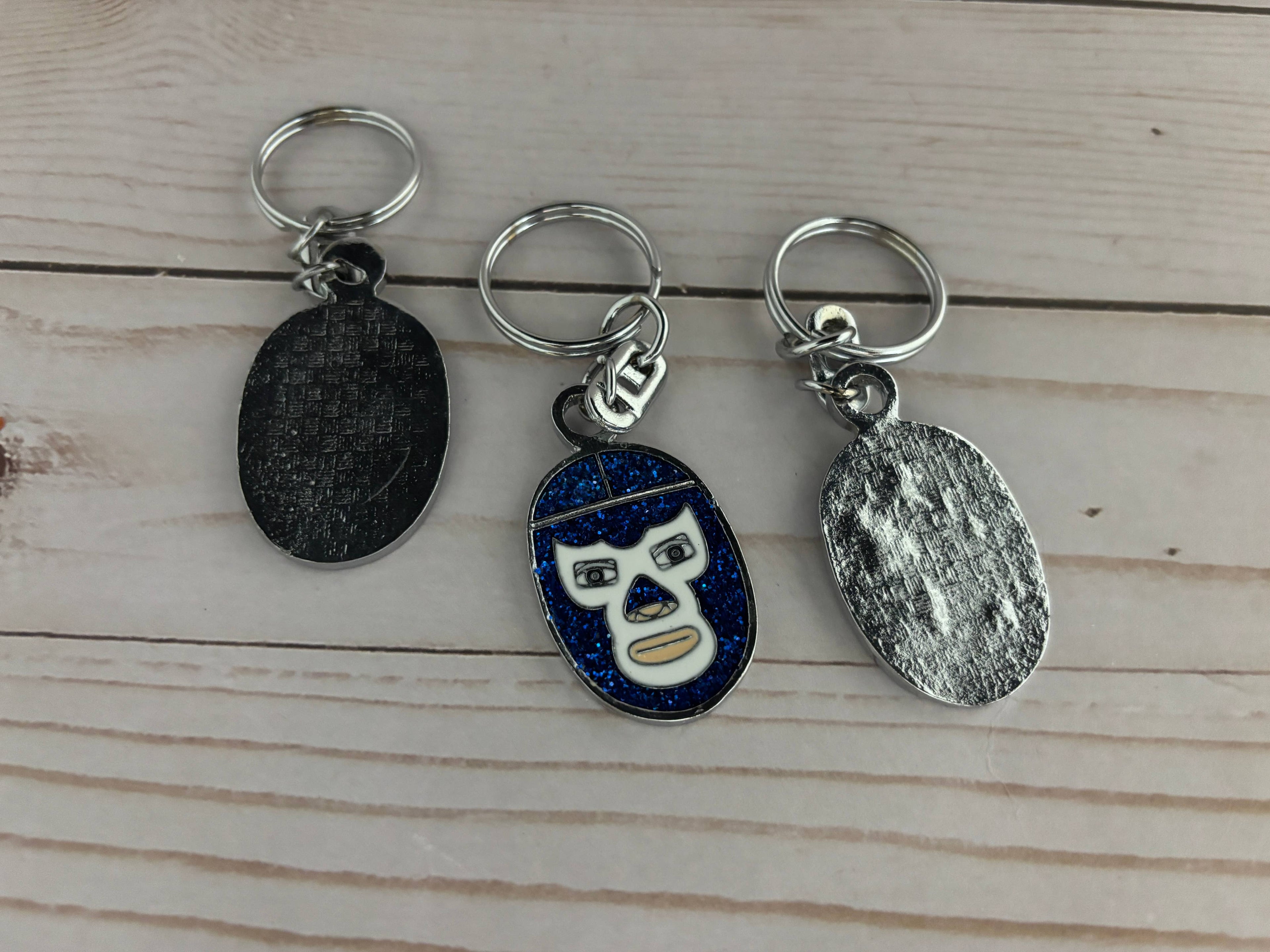 Blue Demon Luchador Lucha Libre Keychain