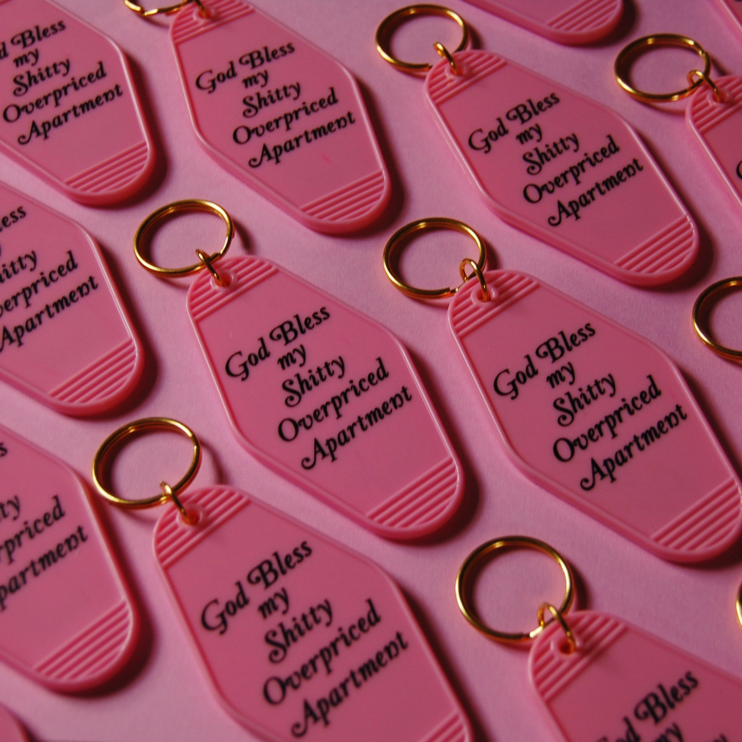 "God Bless my Shitty Apartment" Keychain