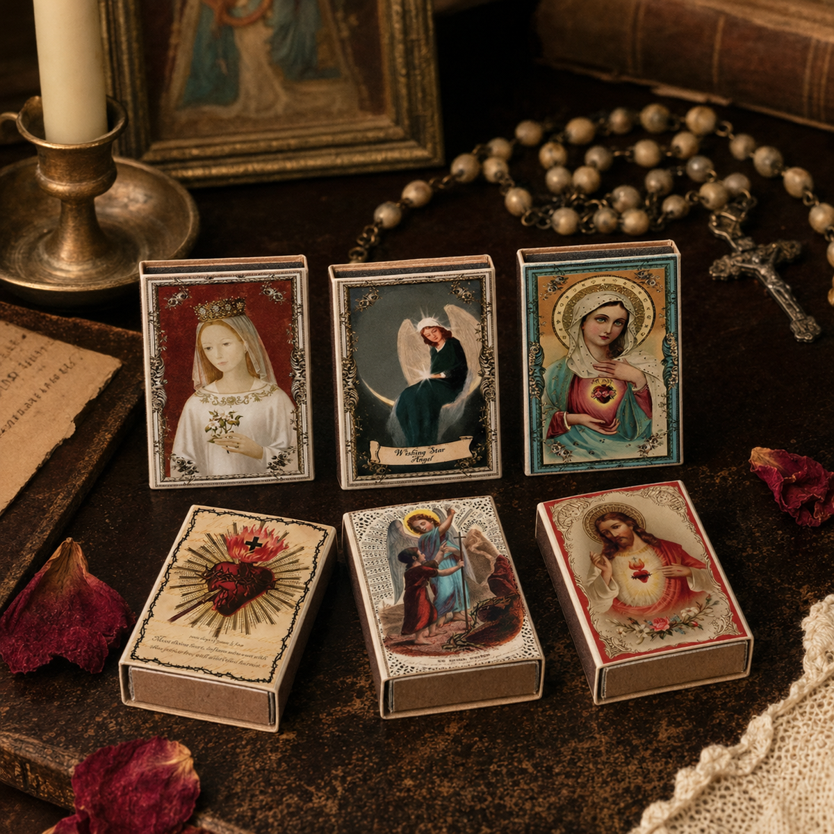 Vintage-inspired Spiritual Imagery Matchbox