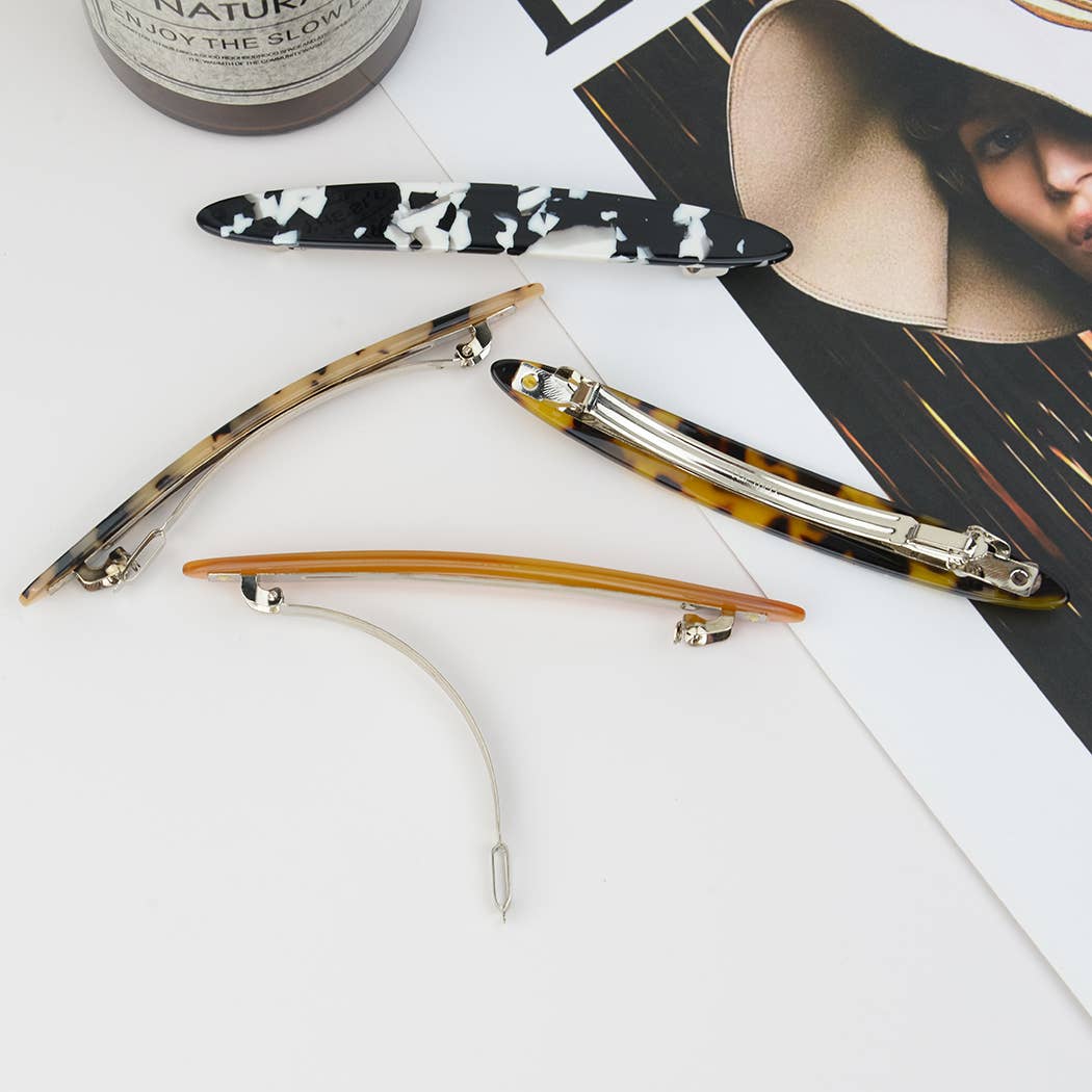 French Acetate Barrette Hair Clip