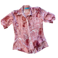 Sheer Mauve Paisley Button Up