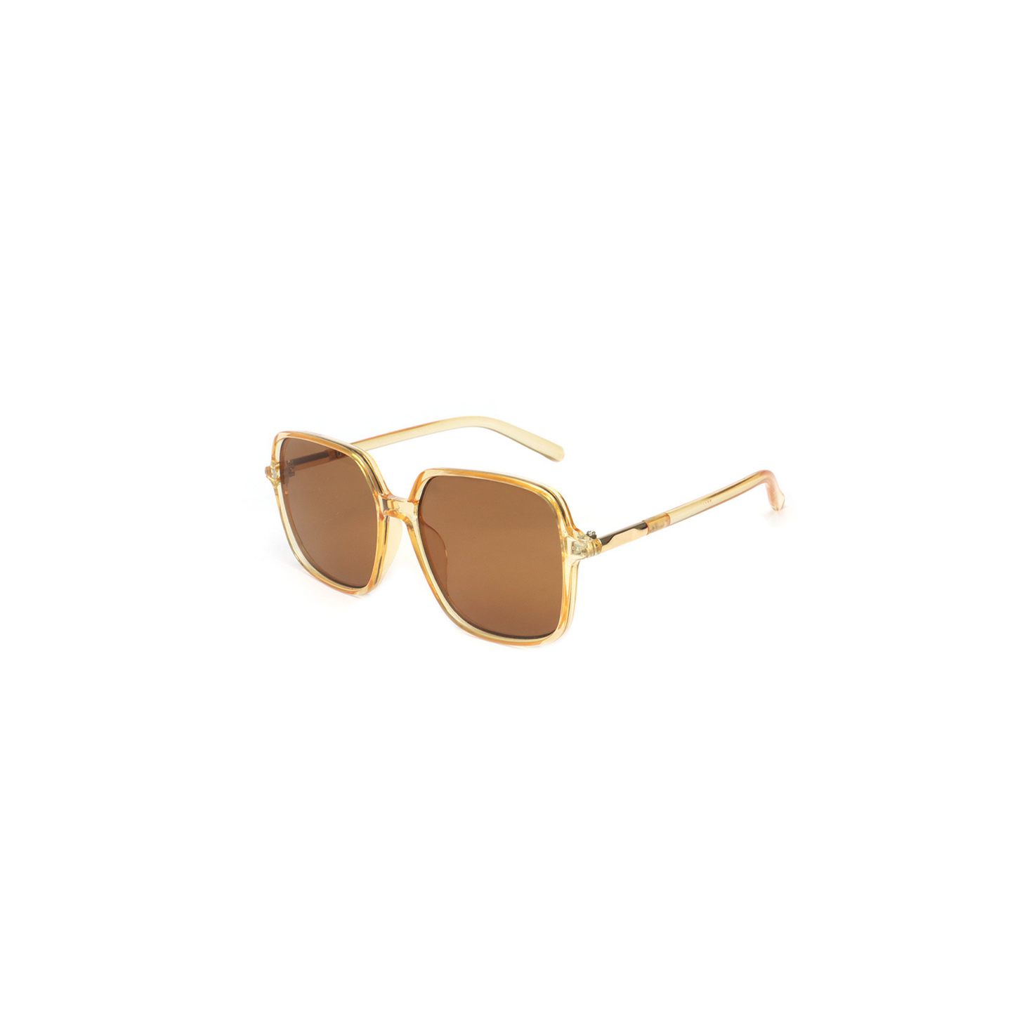 Light Amber Square Polycarbonate Sunglasses