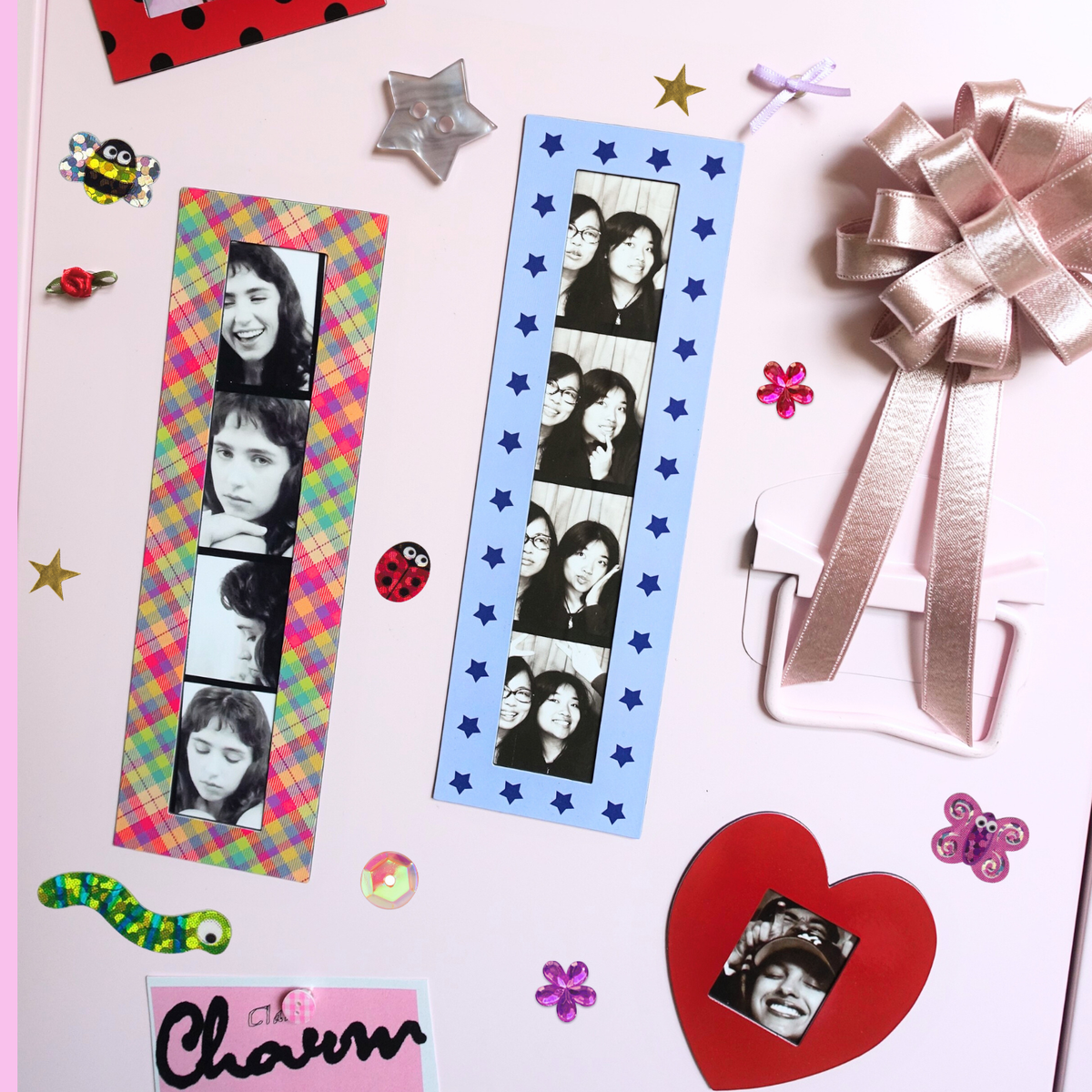 "TARTAN PRINCESS" Photo Strip Magnet Frame | Fridge Home Décor