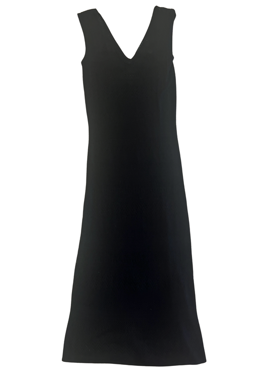 Vintage Lauren Ralph Lauren Knit Midi Black Dress