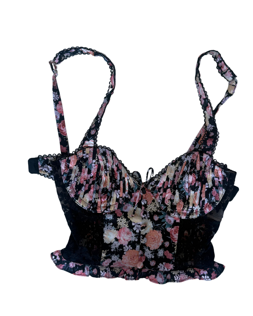 For Love & Lemons Floral Lace Corset Bustier Top – Size XXS