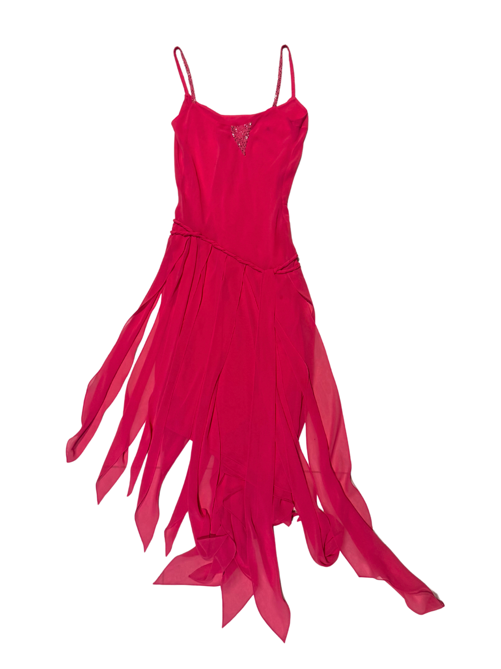 True Y2K Hot Pink Sequin Fairy Princess Dress – Size XS–S