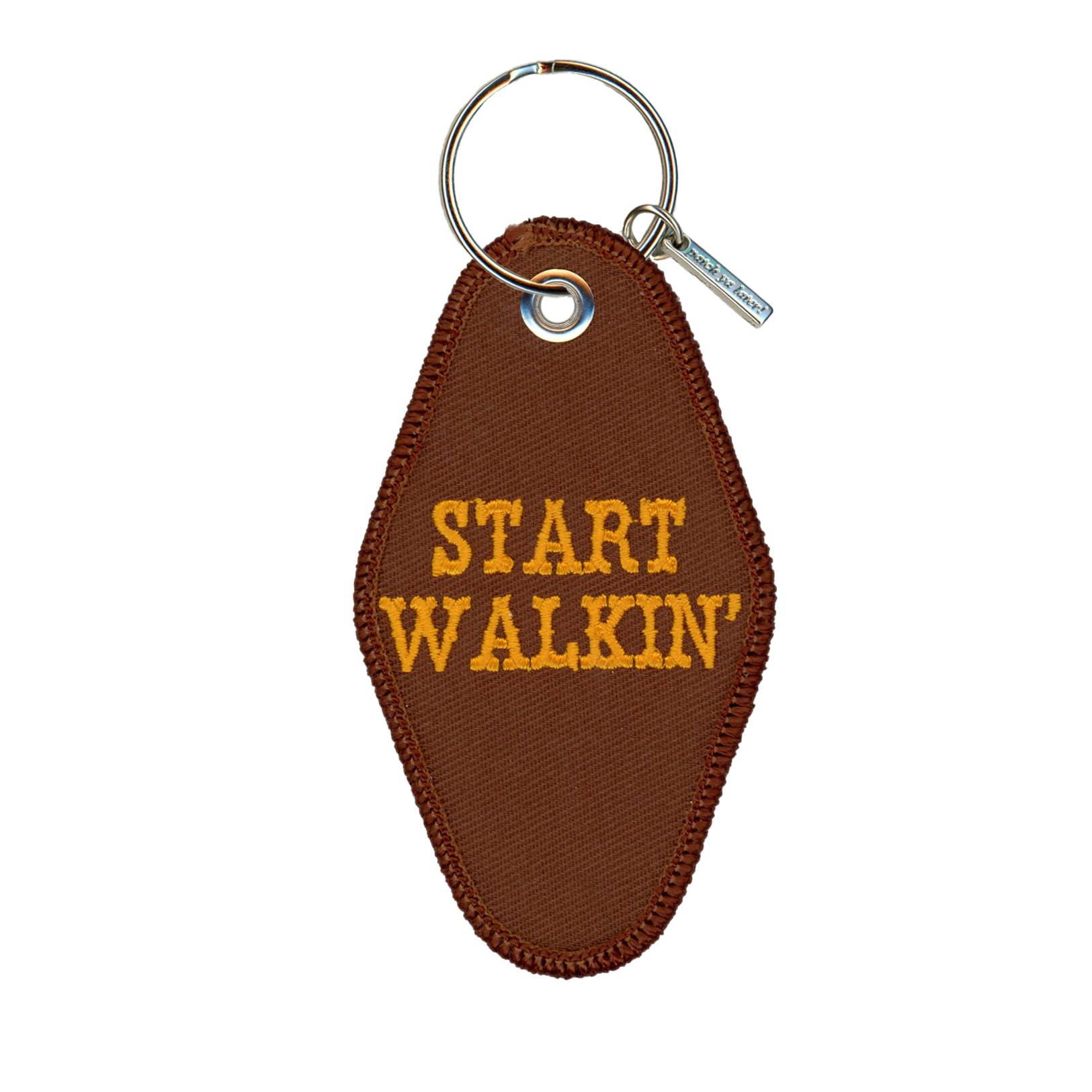 Start Walkin Embroidered Keychain
