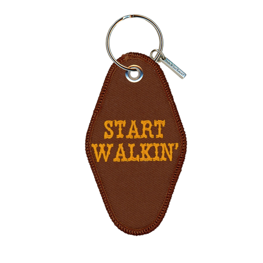 Start Walkin Embroidered Keychain