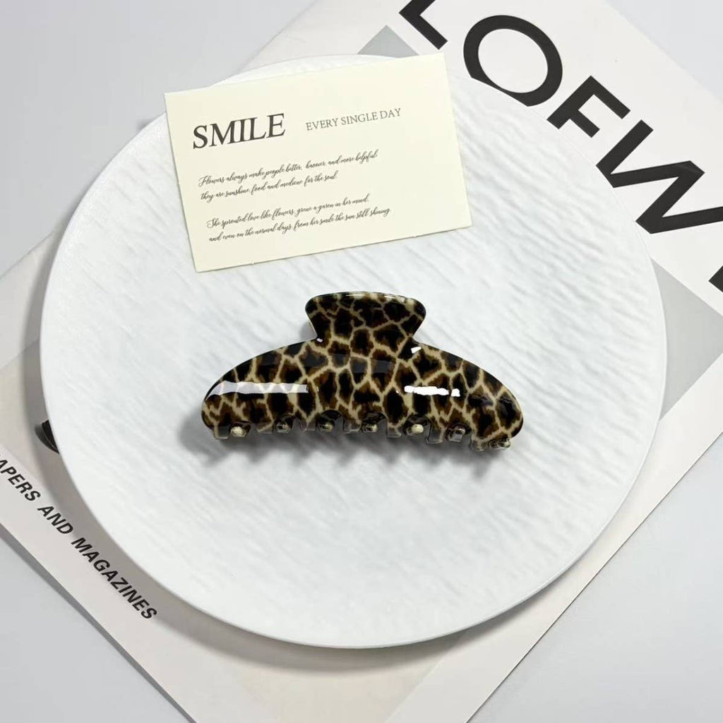 Leopard Print Acrylic Hair Claw Clip
