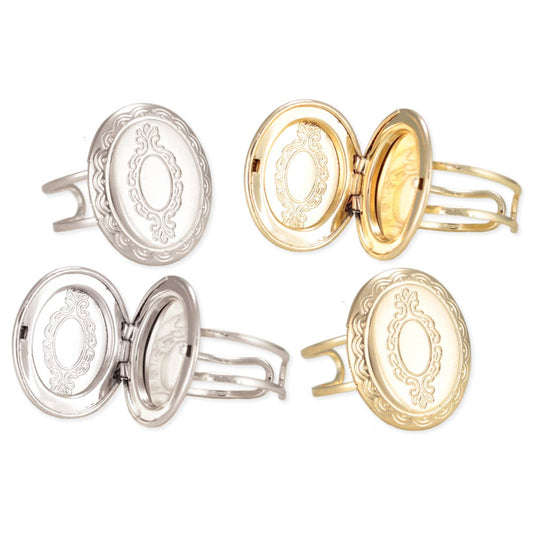 Vintage Memories Oval Locket Ring