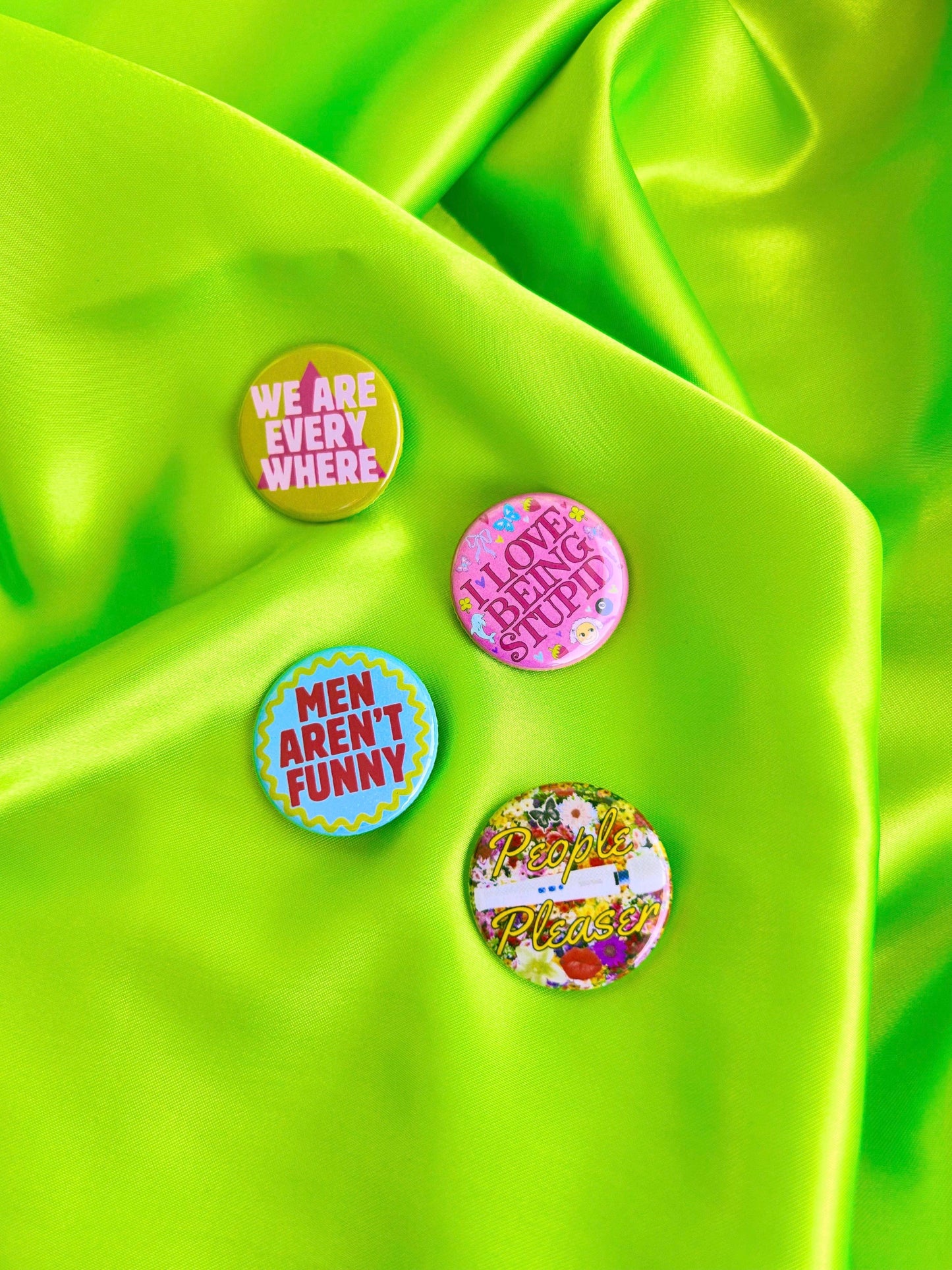 "Men Aren't Funny" Button