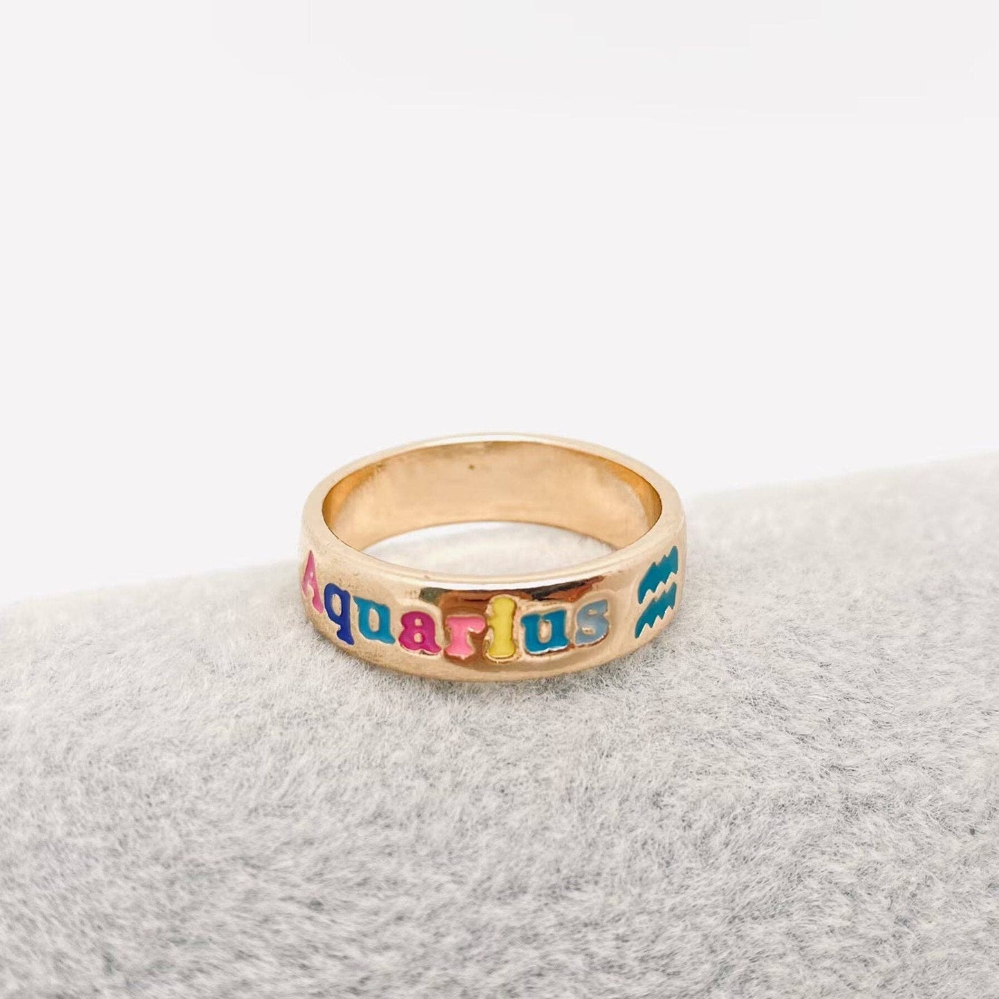 Enamel Zodiac Ring