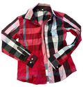 Y2K Burberry Plaid Button Up