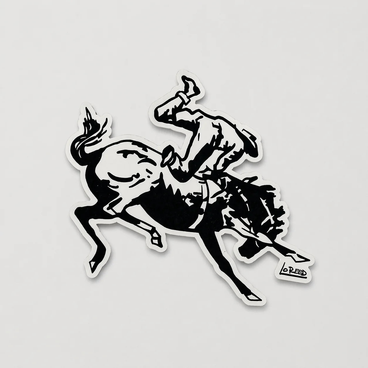 “Bucked” Sticker by Lo Reed