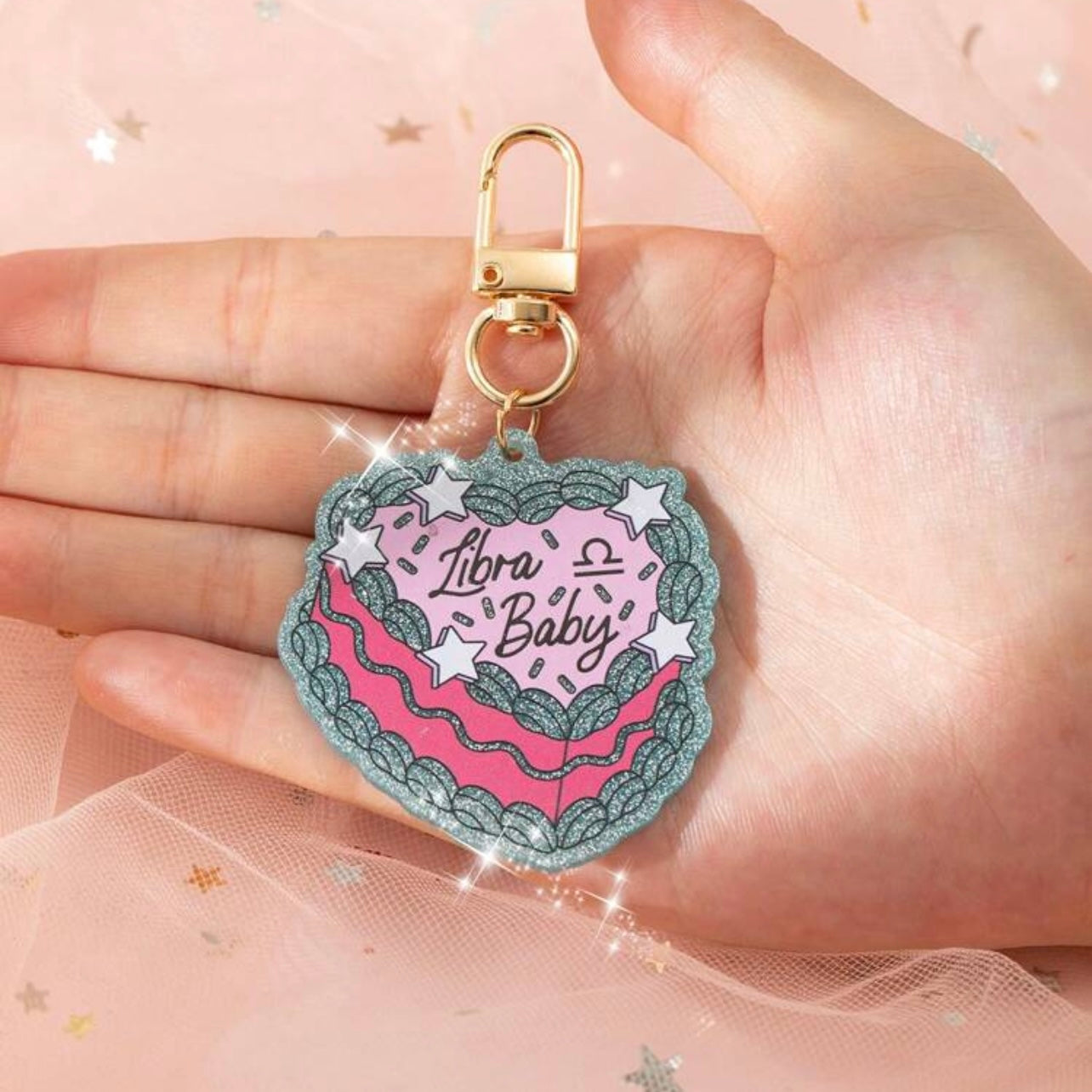 Zodiac Vintage Cake Keychain