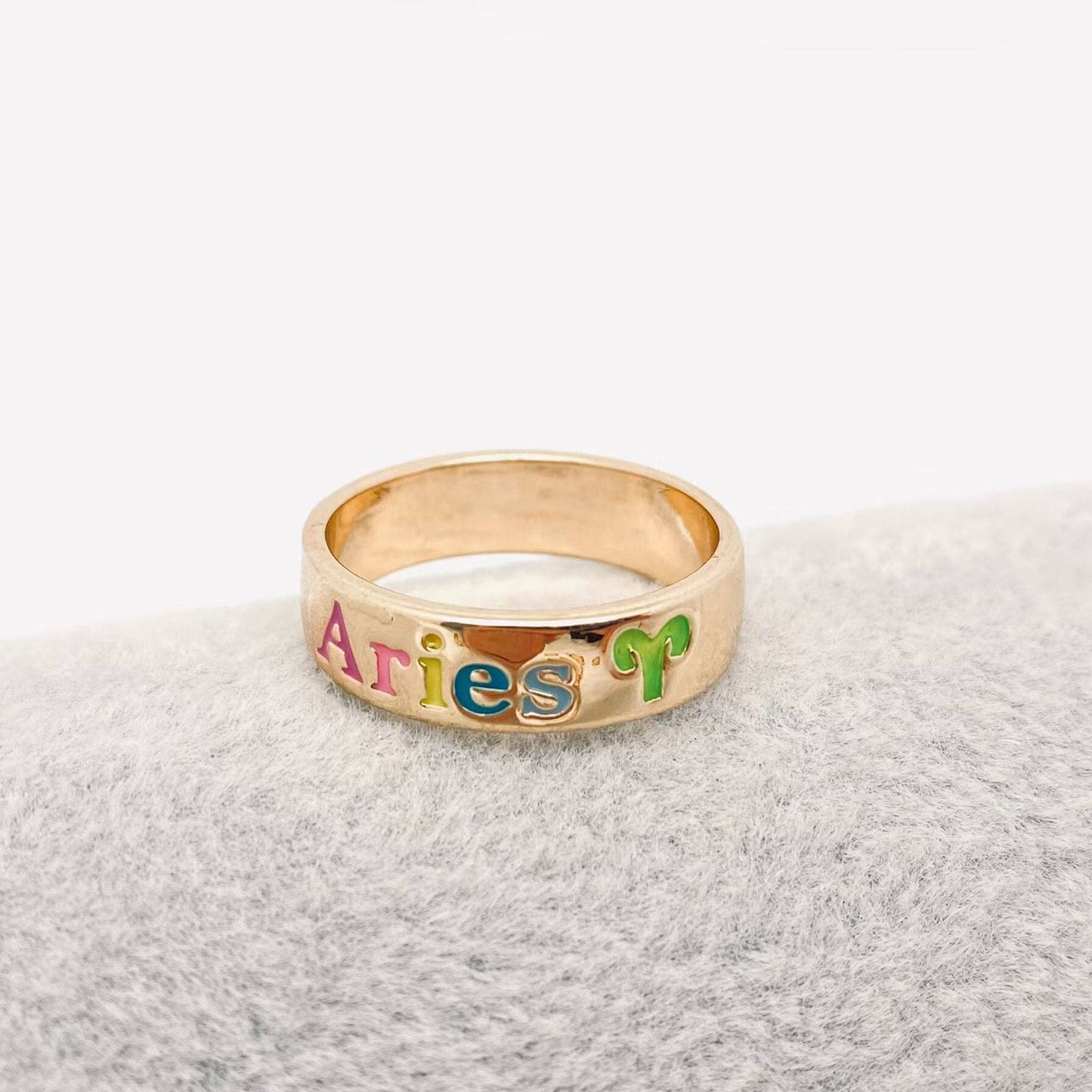 Enamel Zodiac Ring