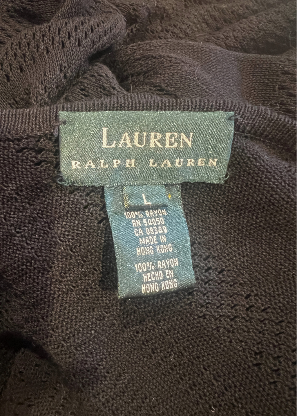 Vintage Lauren Ralph Lauren Knit Midi Black Dress