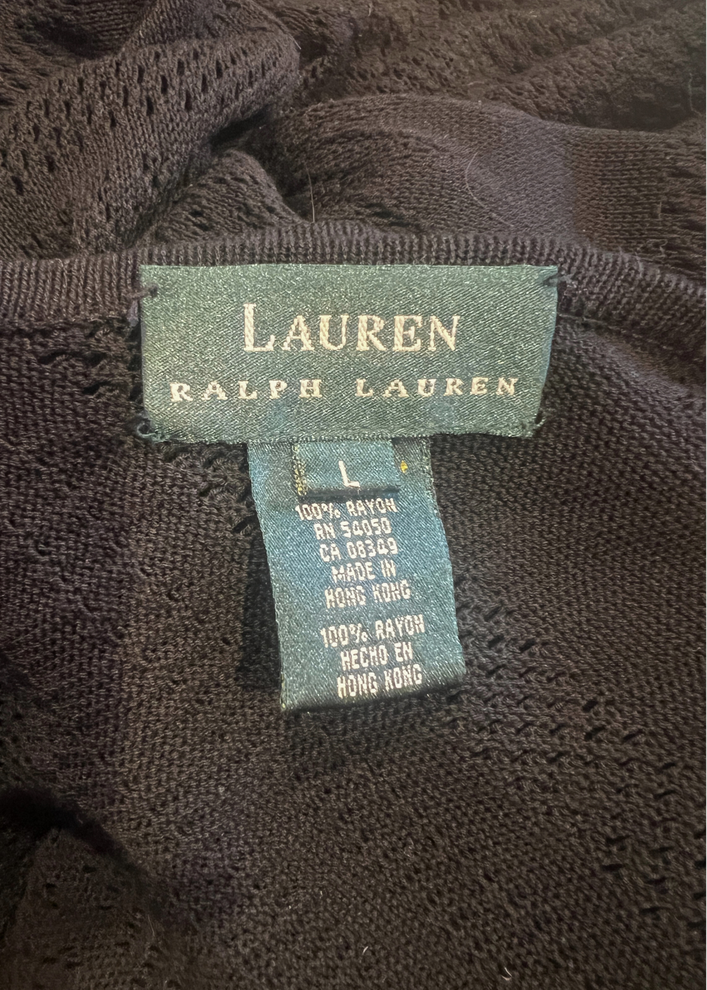 Vintage Lauren Ralph Lauren Knit Midi Black Dress