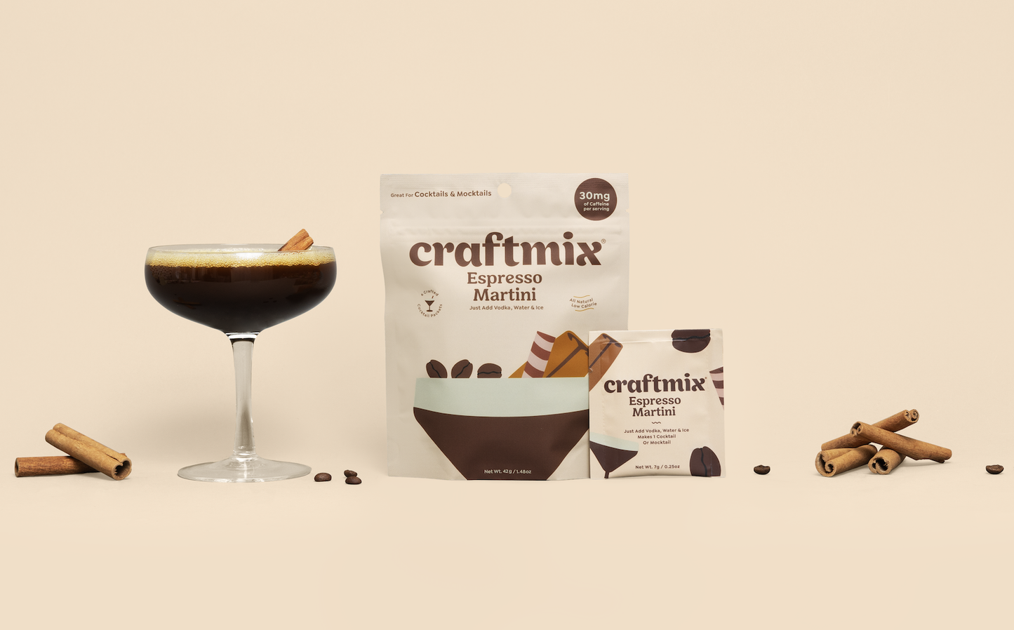 Craftmix Espresso Martini Cocktail Mixer Multipack