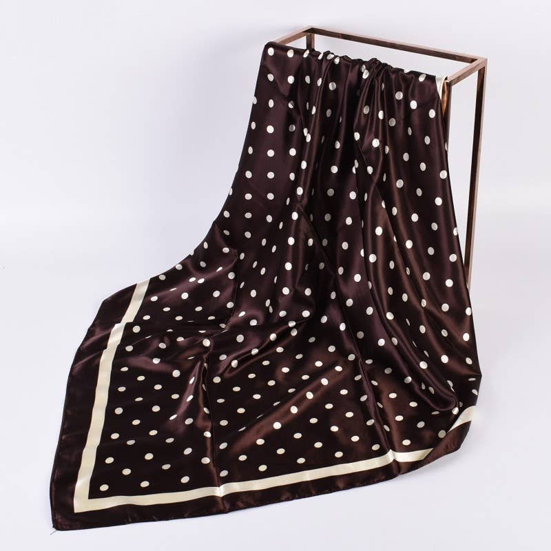 Extra Large Polka Dot Print Bandana Scarf