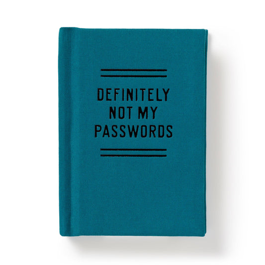 "Definitely Not My Passwords" Tiny Password Diary by Brass Monkey