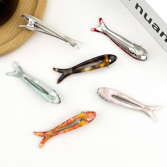 Hollow Fishbone Acetate Duckbill Hair Clip