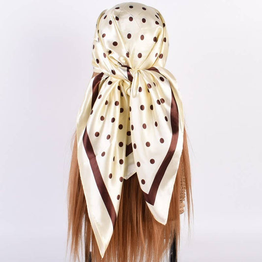 Extra Large Polka Dot Print Bandana Scarf