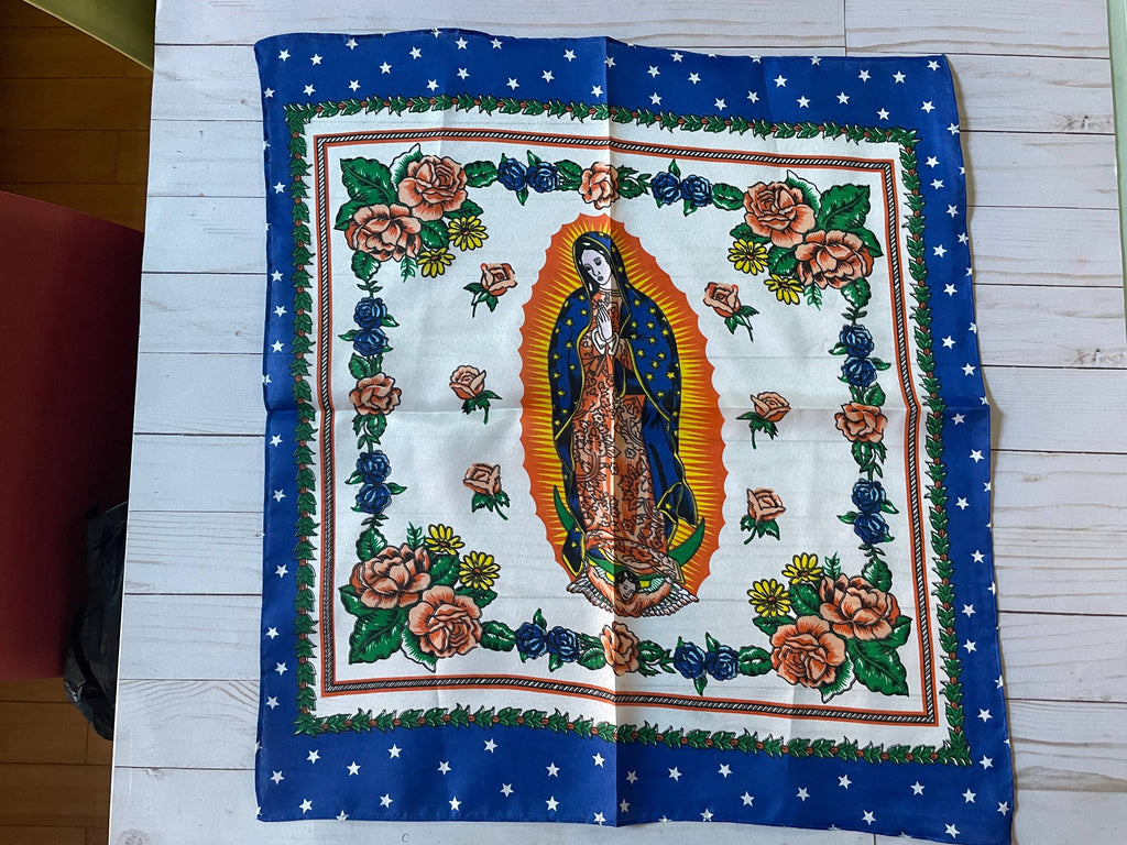 Virgen de Guadalupe Colorful "Paliacate" Scarf Bandana