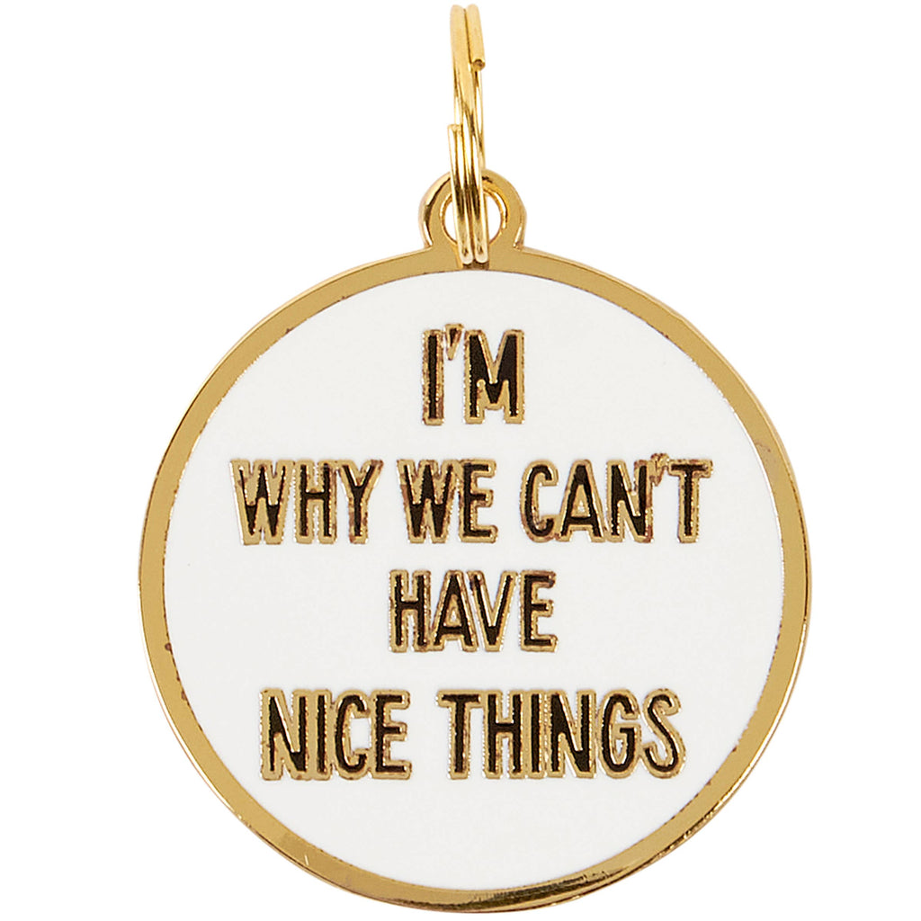 "I'm Why We Can't Have Nice Things" Collar Charm