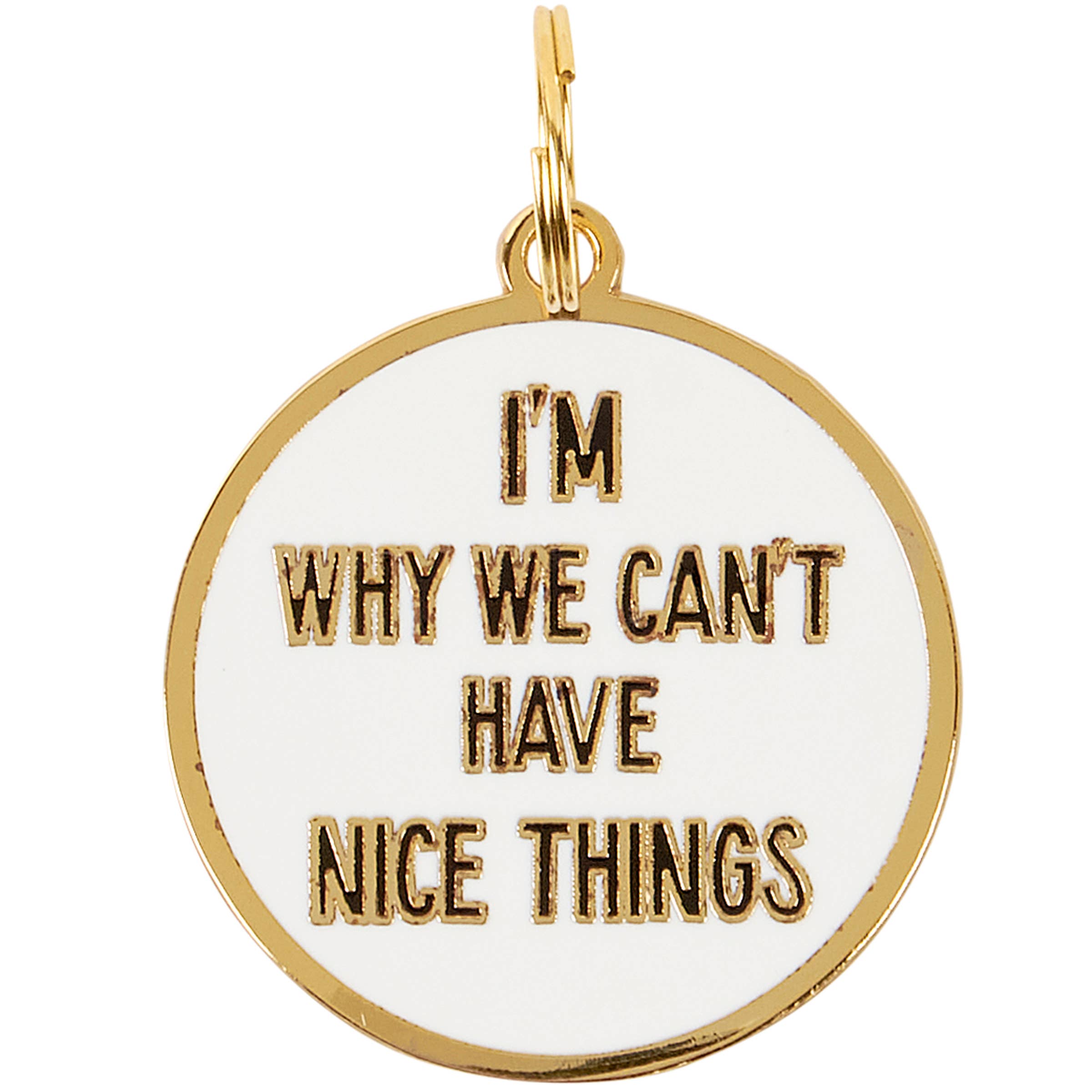 "I'm Why We Can't Have Nice Things" Collar Charm