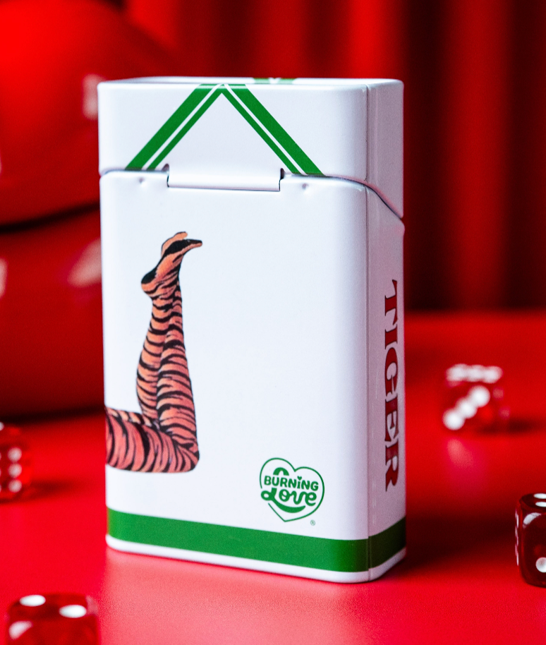 Vintage Inspired Tiger Tin Accessory Case