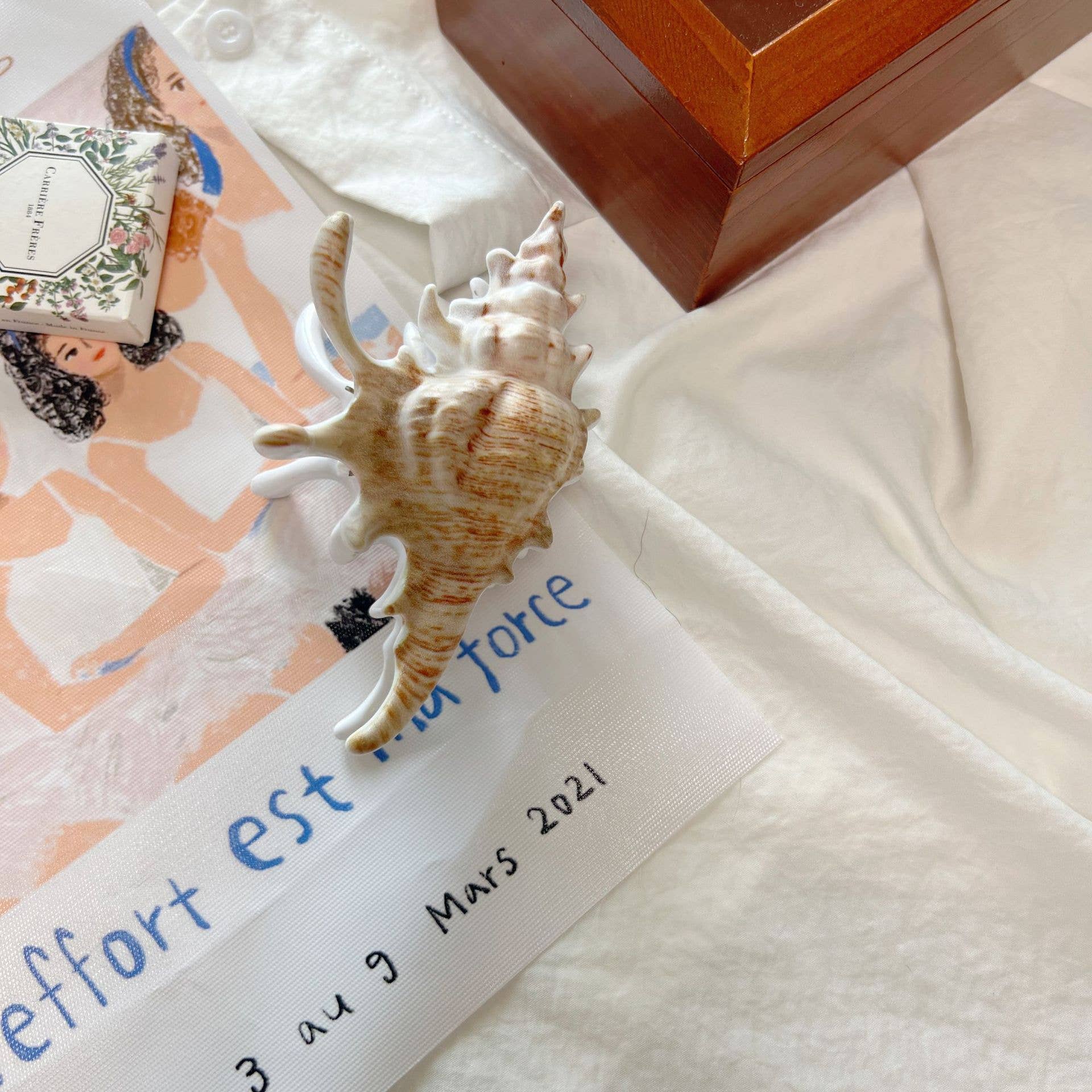Ocean-Inspired Seashell Hair Claw Clip