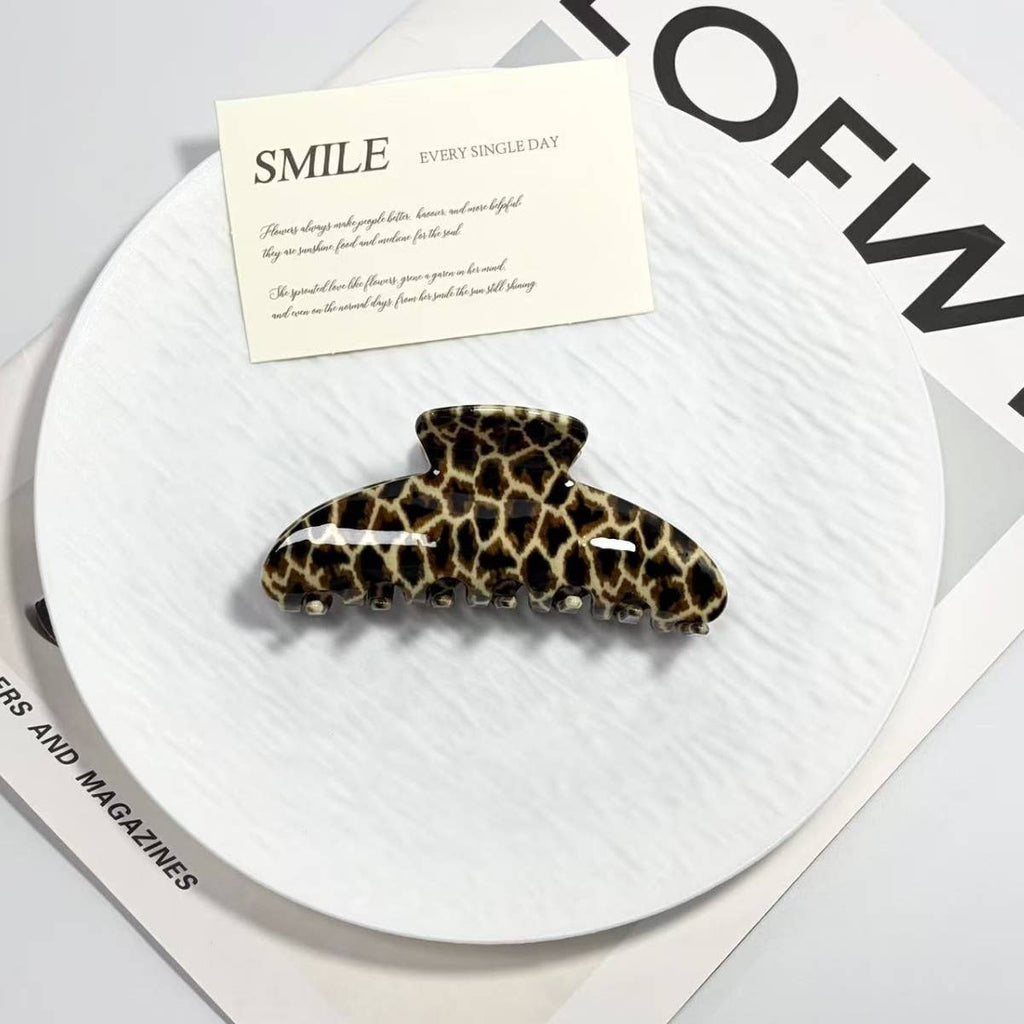 Leopard Print Acrylic Hair Claw Clip