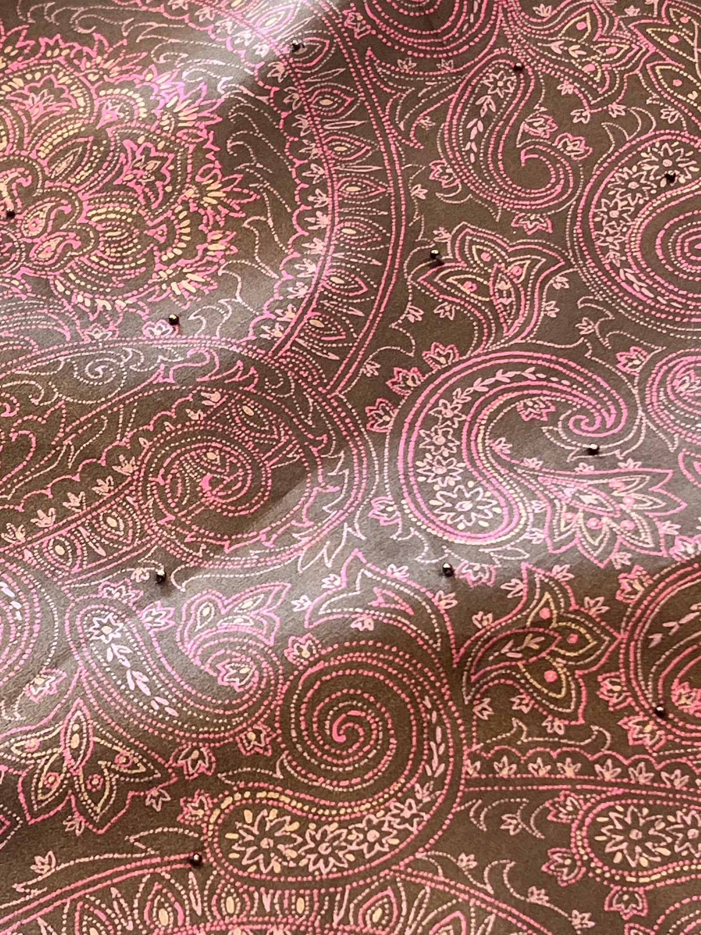 Y2K Ann Taylor LOFT Paisley Beaded Fringe Midi Skirt