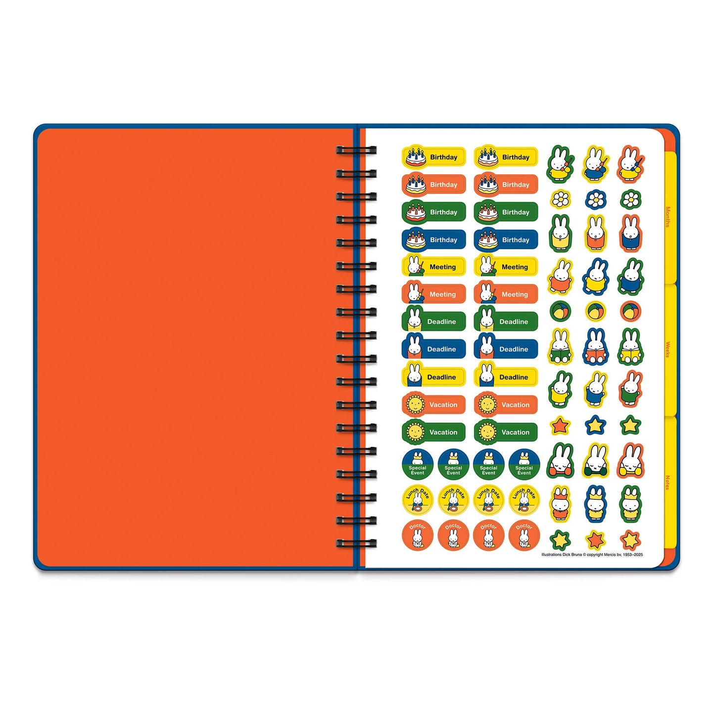 Classic Miffy Undated Tri-Tab Planner