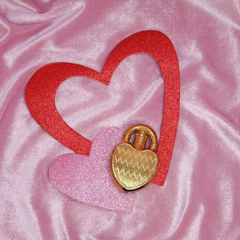 Gold Heart Lock Lighter