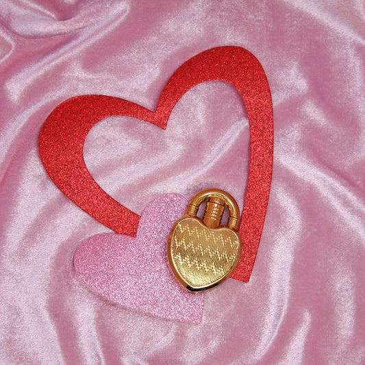 Gold Heart Lock Lighter